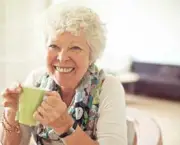 Charming Old Lady with a Cup of Tea