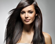 Beautiful Woman With Long Straight Hair