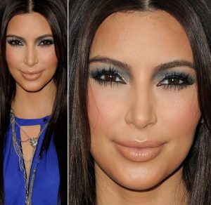 Kim Kardashian e um exemplo de maquiagem bem aplicada