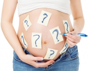 Question Mark Pregnant Belly, Pregnancy Woman Problem Thinking
